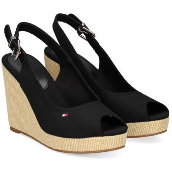 Espadrilles Tommy Hilfiger Iconic Elena Sling Back Wedge FW0FW04789 Schwarz