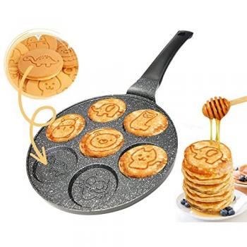 Cheffinger Pfannkuchenpfanne Alu-Guss Ø26cm mit Cartoon Tieren Induktion