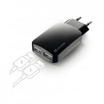 Caricabatterie 2 USB 3A da rete Cellularline