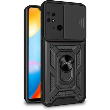 Capa de Proteção Cool para Xiaomi Redmi 10C com Anel Preto