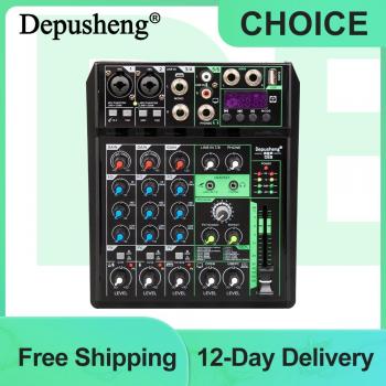 All‑In‑One 8‑Channel Portable Audio Mixer – 48V Phantom, 16 DSP, Bluetooth