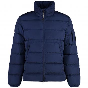 C.P. Company Men's Hooded Nylon Down Jacket, Blue, Size XL, 17CMOW016A005904G, Color 887