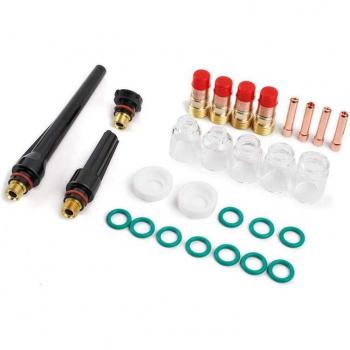 Set de Lentes de Gas para Antorcha TIG 28 Piezas