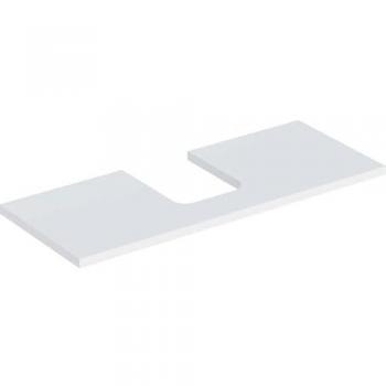Geberit One Badezimmerplatte 120 x 3 x 47 cm, weiß matt, Ausschnitt in der Mitte