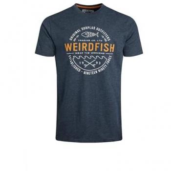 Navy Waves Graphic T-Shirt by Weird Fish 2XL