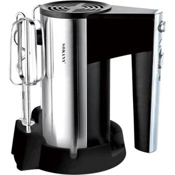 300W Stainless Steel Kitchen Hand Mixer with Beaters and Dough Hooks