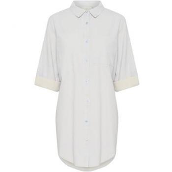Camicia Lunga Donna KAFFE Naya Blu Pastello