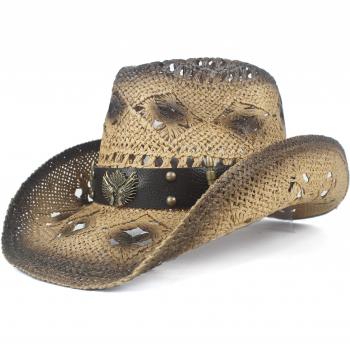 Chapeau occidental en paille taille 56-58cm