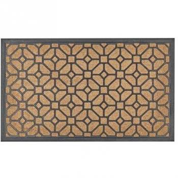 Zerbino antiscivolo in gomma e PVC 45 x 75 cm in fibra di cocco