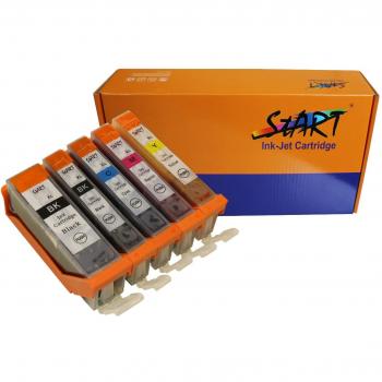 START, set di cartucce di ricambio XL con chip, compatibili con stampante Canon PGI-570, CLI-571