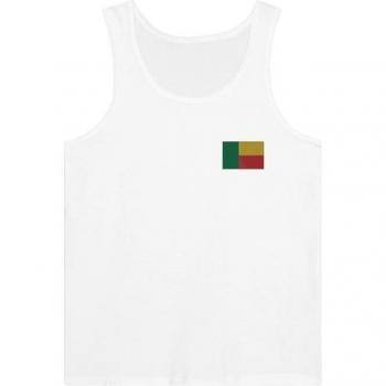 Benin Flag Garment – White Embellished, Cotton, Modern Fitted