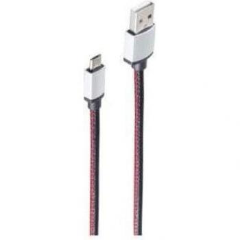 Shiver Peaks 2M Black Leather USB‑C to USB‑A Extension