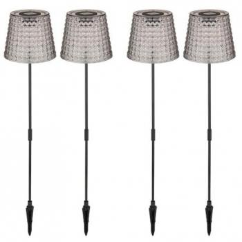 Lumière Solaire LED Nocturne Noir Fumé 60 cm