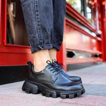 Sneakers alte nere in materiale sintetico per uomo, moda per primavera e autunno, comfort per ufficio e cerimonie CH093 43