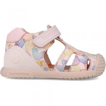 Sandali con suola anatomica Biomecanics 252110 per bambine, stampa cuori