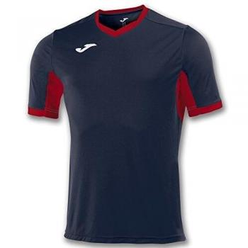 Joma Champion IV M/C T-Shirt, Homme, Bleu Marine/Rouge, XXL