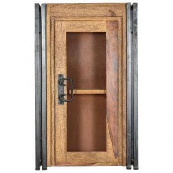 SIT-Möbel 9202-01 Hängeschrank mit 1 Holztür und Glaseinsatz