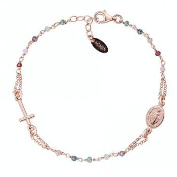 Bracelet Chapelets S21 Femme Amen Argent 925 Rose