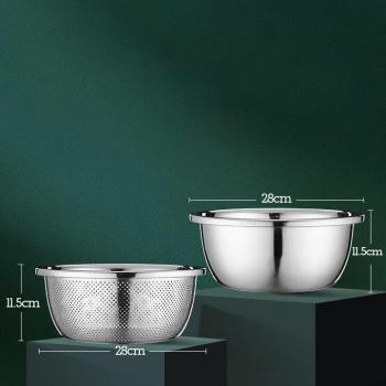 304 Stainless Steel Draining Salad Plate