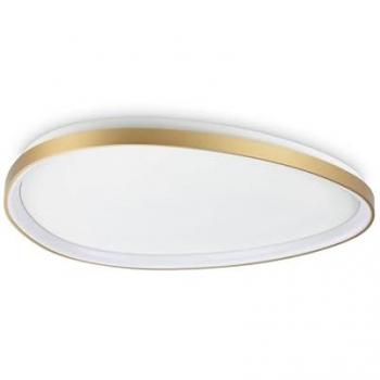Gemini 81cm On-Off Integrated LED Semi Flush Light Brass 5400Lm 3000K