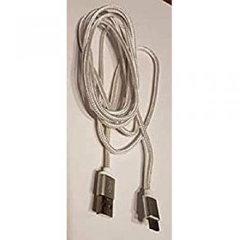 Gembird Baumwollgeflochtenes USB-C Kabel 1,8 m Silber