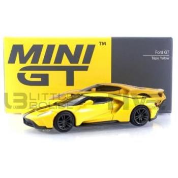 Triple Yellow Ford GT 1:64 Left-Hand Miniature by TrueScale