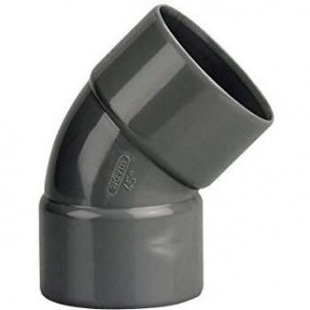Coude PVC 45° double Femelle 50 mm