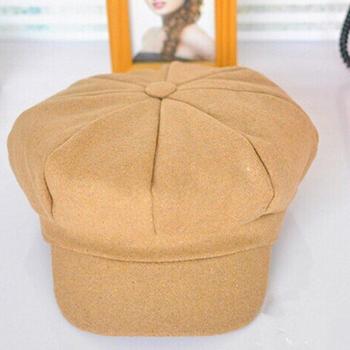 Solid Color Octagonal Felt Hat