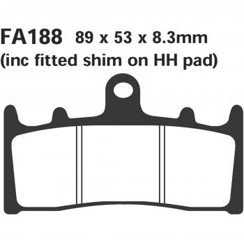 Pastiglie EBC HH per Suzuki GSX-R 1000 FA188HH