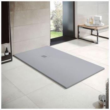 Resina Piatto Doccia 80 cm × 80 cm, Colore Grigio Cemento (RAL 7040)
