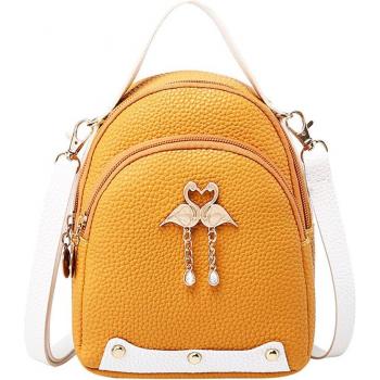 Mochila Cuero Solida Pequeño Cisne