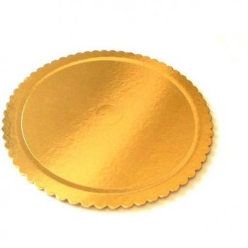 Porta‑Torta Dorato 25 cm – Vassoio Tondo con Stile Ciclorare (2 pezzi)