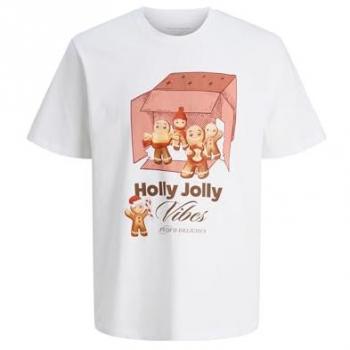 Maglia Jack & Jones Cartoons Holiday 12287550 Bianco Confort Fit
