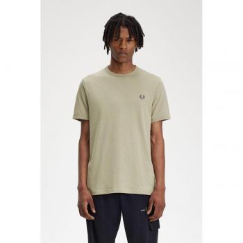 Blusa Fred Perry Hombre Corto Café Ringer