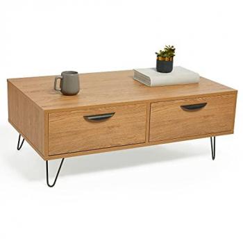 Capri Oak Wood Veneer Coffee Table