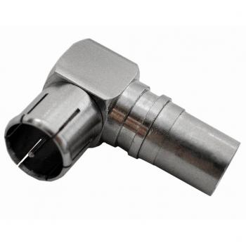 WISI DV 97 F-Quick-Winkelstecker, 10 Stück, Silber