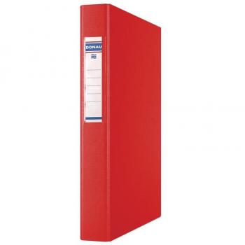 Poloplastoví 4‑Ringbook DONAU, 4 cm, Rot, A4/4R