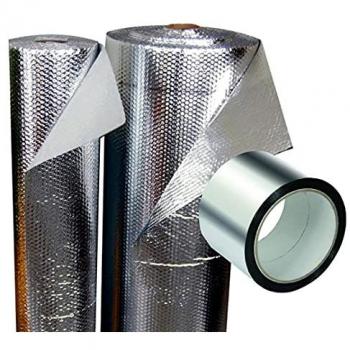 Aislante Térmico Reflexivo 100% Aluminio y Burbujas Rollo 24m²