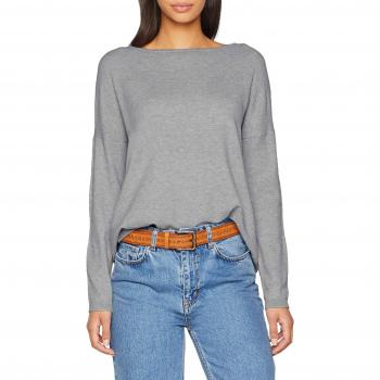 Only Onlbrenda Suéter de Manga Larga para Mujer, Gris Light Grey Melange, Talla S