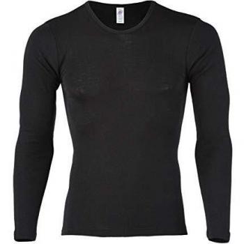 Maillot à manches longues en laine et soie pour homme