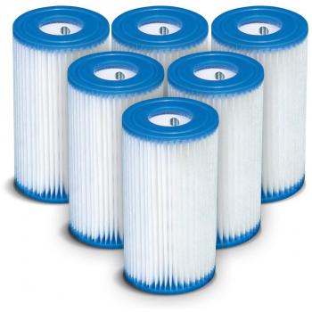 Filtre à eau Intex 29000 (type A), pack de 6 pièces, matériau papier