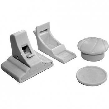 Callowesse MGLK41 Cabinet Door Locks with Key, White (4-Pack)
