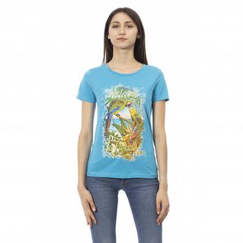 Trussardi Action Light Blue Cotton T-Shirt