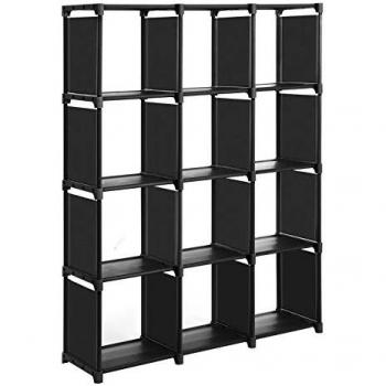 Scaffale Contemporaneo 12 Cubi Nero