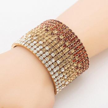 Farbverläufer‑Armband mit Diamanten für Bauchtanz & mehr