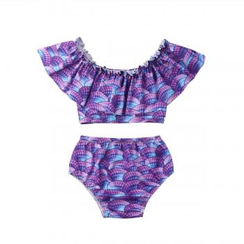 Beach Ready Off-Shoulder Swimwear for Kids