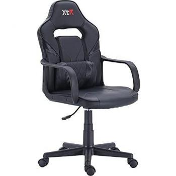 Silla gamer Sky en color negro y carbono regulable en altura para oficina 57x60x101/109 cm