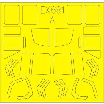 Masque Express Eduard EX681 TFace UH-1N Kitty Hawk 1/48