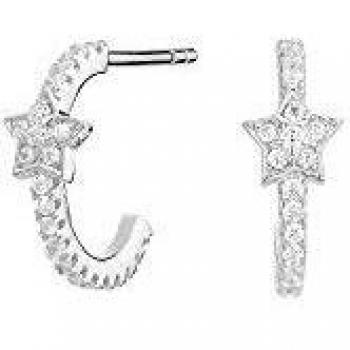 Pendientes de Estrella en Plata con Circonitas Itemporality