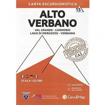 Carta escursionistica Alto Verbano. Scala 1:25.000. Ediz. italiana, inglese, francese e tedesca: 15